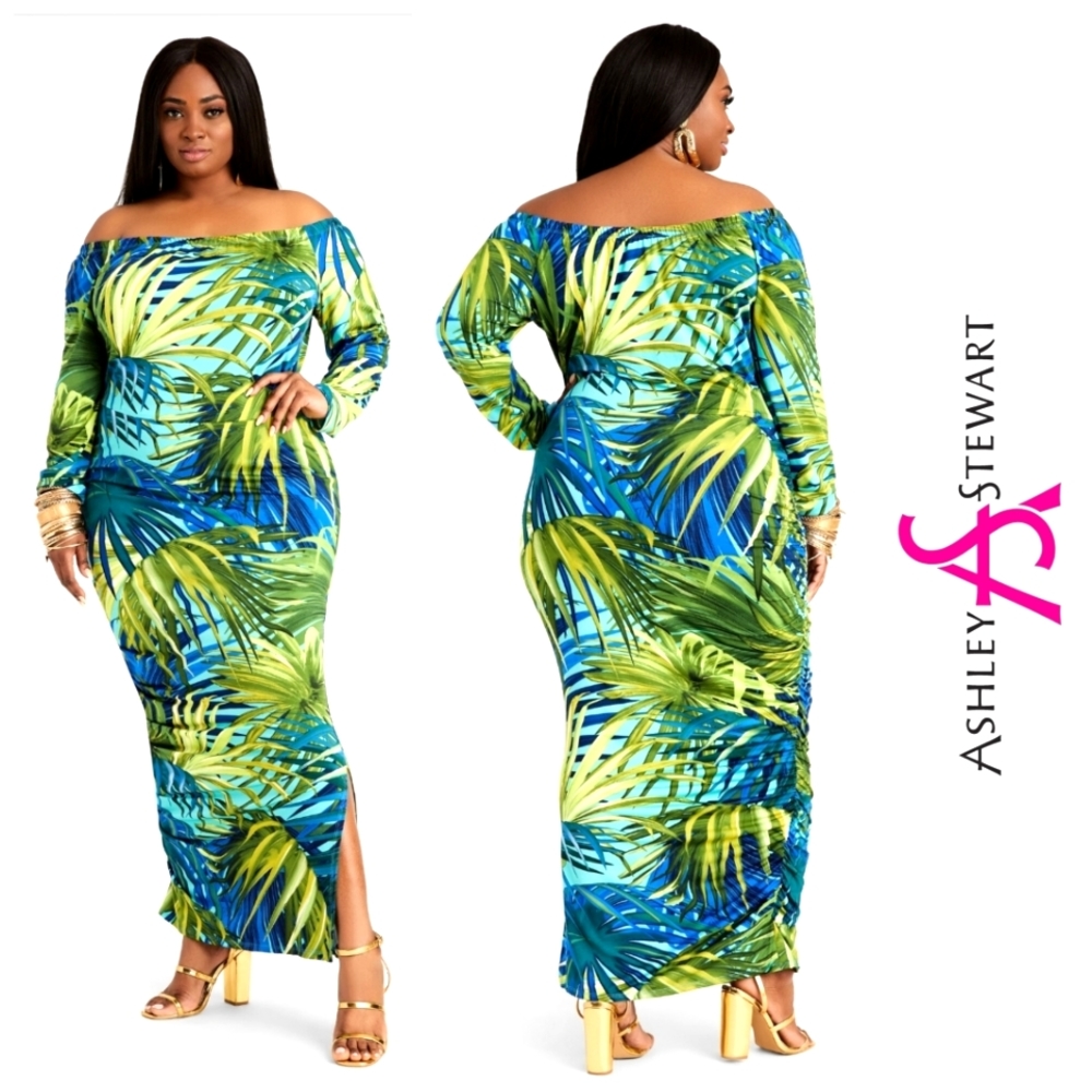 Ashley Stewart Tropical Dress